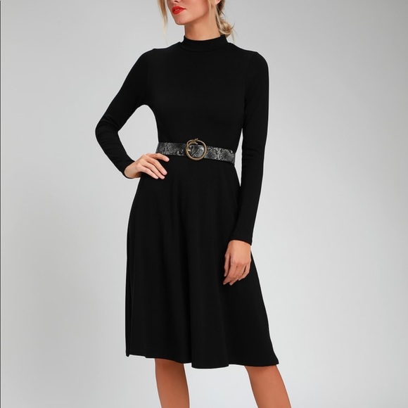 Lulus Dresses & Skirts - NWT Lulus Maliyah Black Long-Sleeve Dress